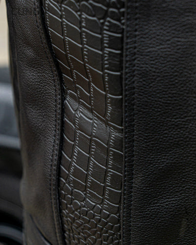 Custom Black Croc Vest Veste