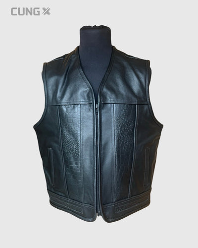 Custom Black Croc Vest Veste