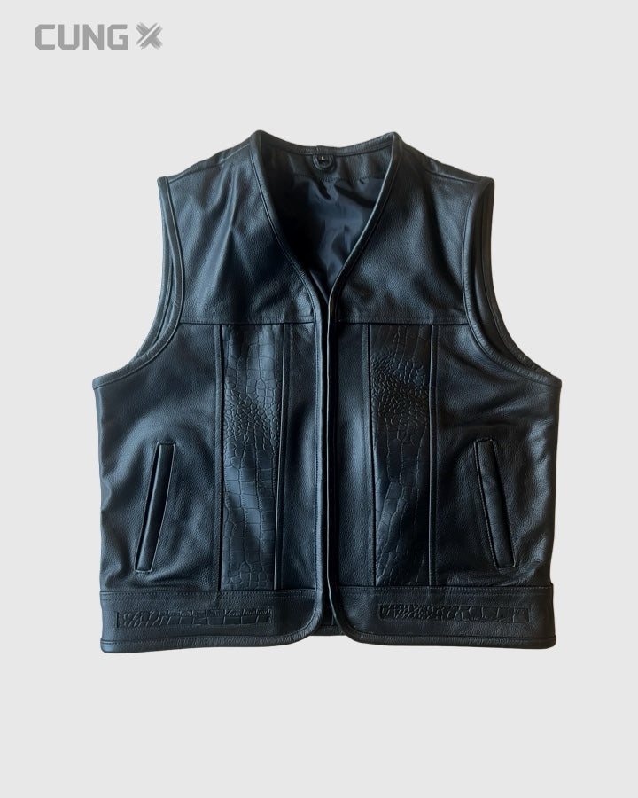 Custom Black Croc Vest Veste