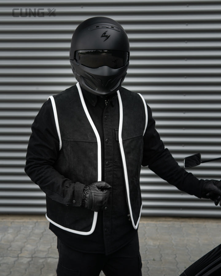 Supreme Nubuck Vest │ Nubuck Leather Vest │ Motorcycle Leather